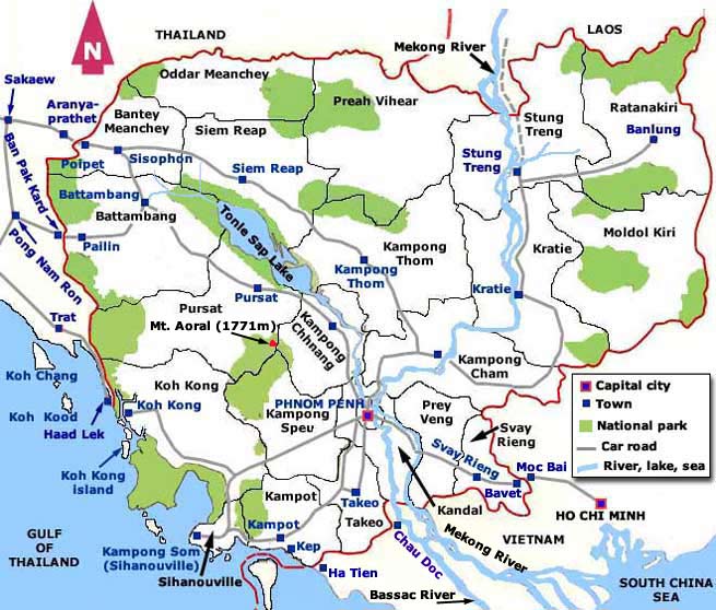 Map of Cambodia