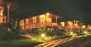 The resort at night