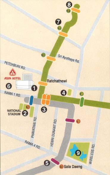 Location map of Asia Hotel Bangkok