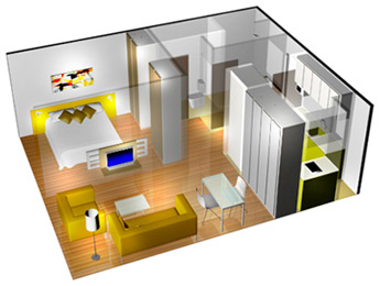 One-bedroom plan