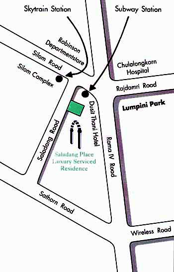 Location map of Saladang Place Bangkok