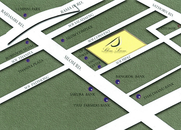 Location map of Silom Serene Bangkok