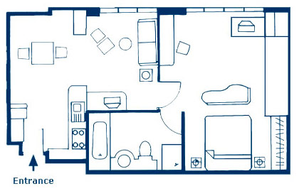 One-bedroom plan
