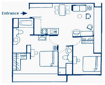 Two-bedroom plan