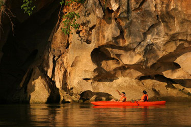 Canoeing on the river