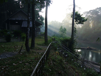 Sala Konglor on Hinboun river bank