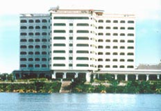 View of hotel from the Mekong river