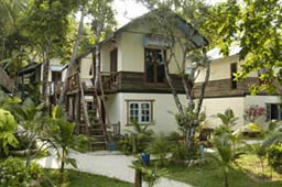 Villa bungalows in the garden