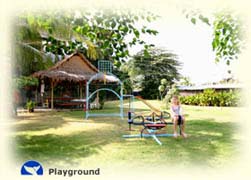 Children playground in the garden