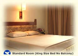 Standard room with king size bed