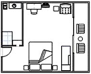 Superior room floor plan