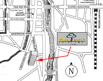 Location map of Downtown Inn - Chiang Mai