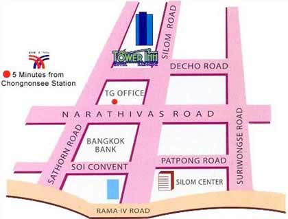 Location map of Tower Inn