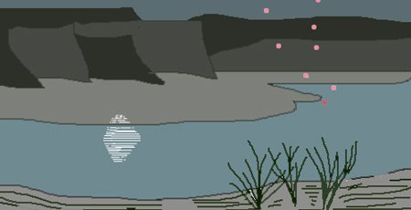 Fire balls from the river