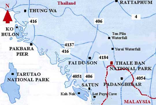 Road map to Thaleban national park