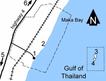 Map to Had Wanakorn national park