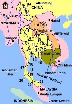 Map of Thailand