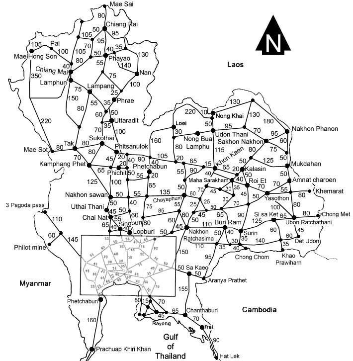 Map of Thailand