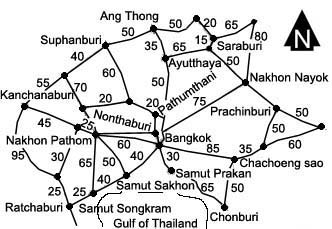 Bangkok and around map