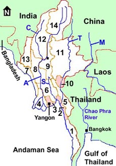 Map of Myanmar