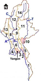 Map of Myanmar