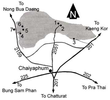 Map to Tat Ton national park