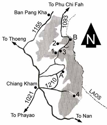 Map to Phu Sang national park