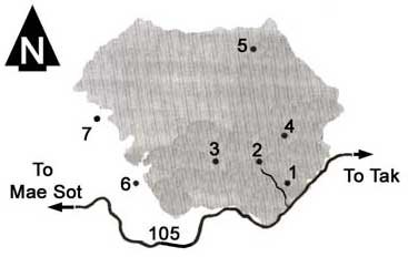 Map to Taksin Maharat national park