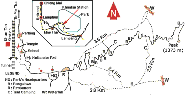 Doi Khun Tan map