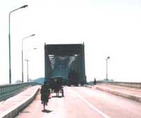 Bridge over the Ayeyarwaddy river