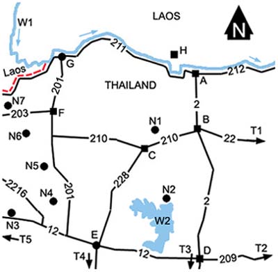 Driving map of the trip