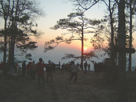 Sun rise view from Nok An cliff - Phukradung