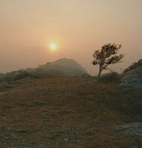 Sunset against Khao Phra Mae Ya seen from Narai peak