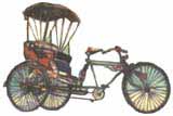 Rickshaw and bicycle