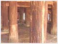 Wooden pillars