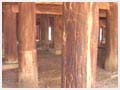 Wooden pillars