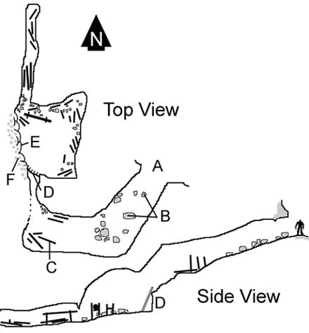 Sections of Bor Krai cave