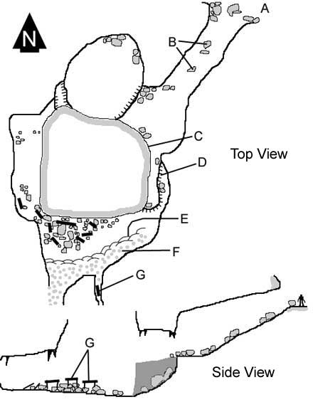 Sections of Ping Yah cave