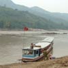 A Lao boat on Mekong river