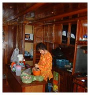 Kitchen in the main deck