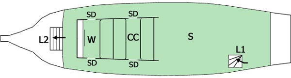 Upper deck plan