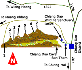 Chiang Dao climb map