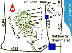 Khao Luang trek map